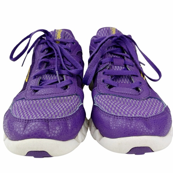 Reebok Zig Tech Shark Sneakers Purple Shoes Women’s Size 8 - Picture 8 of 12